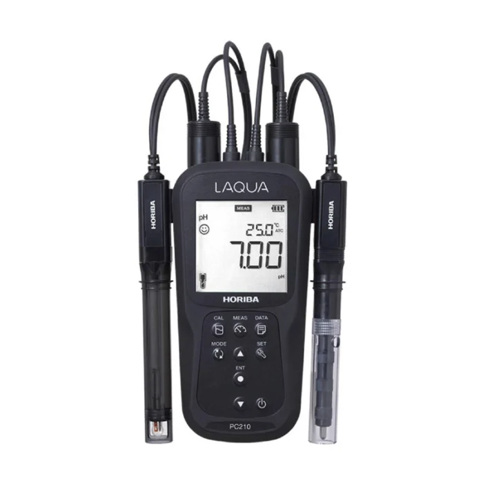 LAQUA PC210 Multi-Parameter Handheld pH/ORP/EC/TDS/Sal/Res/Temp Meter – 500 Records