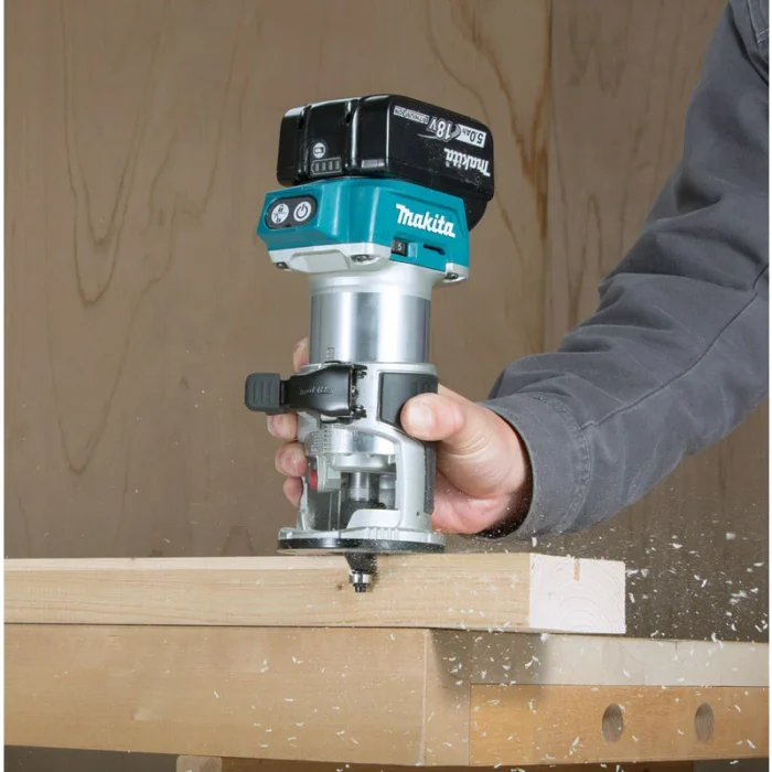 Makita DRT50Z Cordless Plunge Trimmer 6.35mm – 18V a